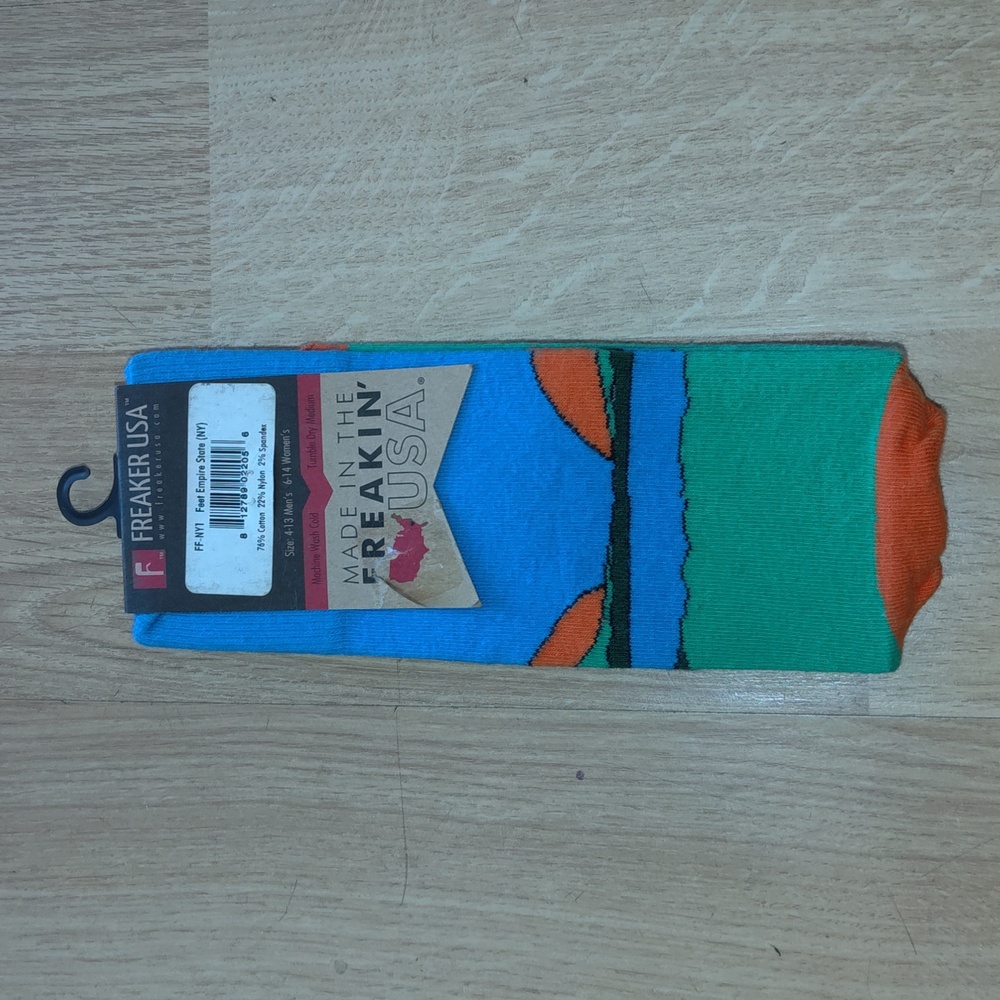 Freaker USA Feet Empire State Socks Women's 6-14 Men's 4-13 Unisex NWT